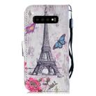 3D Diamond Encrusted Painting Pattern Coloured Drawing Horizontal Flip PU Leather Case with Holder & Card Slots & Wallet For Galaxy S10+(Eiffel Tower) - 3