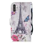 3D Diamond Encrusted Painting Pattern Coloured Drawing Horizontal Flip PU Leather Case with Holder & Card Slots & Wallet For Galaxy Note10+ / Note10 Pro(Eiffel Tower) - 3