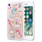 Gold Foil Style Dropping Glue TPU Soft Protective Case for iPhone 7(Pony) - 1