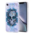 Gold Foil Style Dropping Glue TPU Soft Protective Case for iPhone XR(Skull) - 1