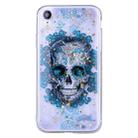 Gold Foil Style Dropping Glue TPU Soft Protective Case for iPhone XR(Skull) - 2