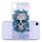 Gold Foil Style Dropping Glue TPU Soft Protective Case for iPhone XR(Skull) - 5