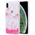 Gold Foil Style Dropping Glue TPU Soft Protective Case for iPhone XS / X(Sakura) - 1