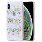 Gold Foil Style Dropping Glue TPU Soft Protective Case for iPhone XS / X(Panda) - 1