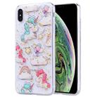 Gold Foil Style Dropping Glue TPU Soft Protective Case for iPhone XS / X(Pony) - 1