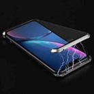 Ultra-Thin Angular Frame Magnetic Absorption Double-Sided Tempered Glass Shell for iPhone XR(Silver) - 1