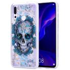 Cartoon Pattern Gold Foil Style Dropping Glue TPU Soft Protective Case for Huawei Y7 (2019)(Skull) - 1