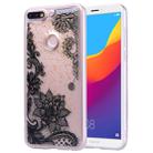 Cartoon Pattern Gold Foil Style Dropping Glue TPU Soft Protective Case for Huawei Honor 7C(Black Lace) - 1