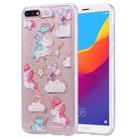 Cartoon Pattern Gold Foil Style Dropping Glue TPU Soft Protective Case for Huawei Honor 7C(Pony) - 1
