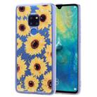 Cartoon Pattern Gold Foil Style Dropping Glue TPU Soft Protective Case for Huawei Mate 20(Sunflower) - 1