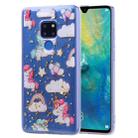 Cartoon Pattern Gold Foil Style Dropping Glue TPU Soft Protective Case for Huawei Mate 20(Pony) - 1