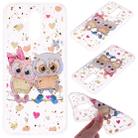 Cartoon Pattern Gold Foil Style Dropping Glue TPU Soft Protective Case for Huawei Mate20 Lite(Loving Owl) - 1