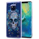 Cartoon Pattern Gold Foil Style Dropping Glue TPU Soft Protective Case for Huawei Mate20 Pro(Skull) - 1