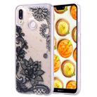 Cartoon Pattern Gold Foil Style Dropping Glue TPU Soft Protective Case for Huawei P20 Lite(Black Lace) - 1