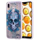 Cartoon Pattern Gold Foil Style Dropping Glue TPU Soft Protective Case for Huawei P20 Lite(Skull) - 1