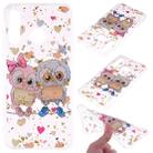 Cartoon Pattern Gold Foil Style Dropping Glue TPU Soft Protective Case for Huawei P30 Lite(Loving Owl) - 1