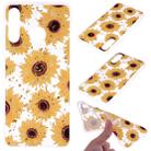 Cartoon Pattern Gold Foil Style Dropping Glue TPU Soft Protective Case for Huawei P30 Lite(Sunflower) - 1