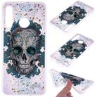 Cartoon Pattern Gold Foil Style Dropping Glue TPU Soft Protective Case for Huawei P30 Lite(Skull) - 1