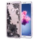 Cartoon Pattern Gold Foil Style Dropping Glue TPU Soft Protective Case for Huawei P Smart / Enjoy 7S(Black Lace) - 1