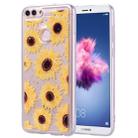 Cartoon Pattern Gold Foil Style Dropping Glue TPU Soft Protective Case for Huawei P Smart / Enjoy 7S(Sunflower) - 1