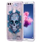 Cartoon Pattern Gold Foil Style Dropping Glue TPU Soft Protective Case for Huawei P Smart / Enjoy 7S(Skull) - 1