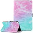 Colored Drawing Pattern Horizontal Flip PU Leather Case with Holder & Card Slots & Wallet For Galaxy Tab A 10.1 (2019) / T510(Pink Green  Marble) - 1