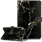 Colored Drawing Pattern Horizontal Flip PU Leather Case with Holder & Card Slots & Wallet For Galaxy Tab A 10.1 (2019) / T510(Black Gold  Marble) - 1