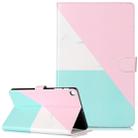 Colored Drawing Pattern Horizontal Flip PU Leather Case with Holder & Card Slots & Wallet For Galaxy Tab A 10.1 (2019) / T510(Pink 3-Color  Marble) - 1