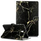 Colored Drawing Pattern Horizontal Flip PU Leather Case with Holder & Card Slots & Wallet For Galaxy Tab A 10.5 / T590(Black Gold  Marble) - 1