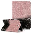 Colored Drawing Pattern Horizontal Flip PU Leather Case with Holder & Card Slots & Wallet For Galaxy Tab S4 10.5 / T830(Rose Gold Black Marble) - 1