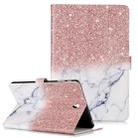 Colored Drawing Pattern Horizontal Flip PU Leather Case with Holder & Card Slots & Wallet For Galaxy Tab S4 10.5 / T830(Rose Gold White  Marble) - 1