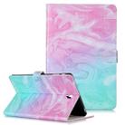 Colored Drawing Pattern Horizontal Flip PU Leather Case with Holder & Card Slots & Wallet For Galaxy Tab S4 10.5 / T830(Pink Green  Marble) - 1