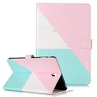 Colored Drawing Pattern Horizontal Flip PU Leather Case with Holder & Card Slots & Wallet For Galaxy Tab S4 10.5 / T830(Pink 3-Color  Marble) - 1