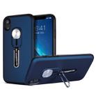 Shockproof TPU + PC Protective Case with Holder For iPhone XR(Blue) - 1