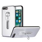 Shockproof TPU + PC Protective Case with Holder For iPhone 8 Plus & 7 Plus(Silver) - 1