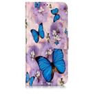 Oil Embossed Coloured Drawing Pattern Horizontal Flip PU Leather Case with Holder & Card Slots & Wallet & Photo Frame For Galaxy A20 / A30(Purple Flower Butterfly) - 1