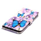 Oil Embossed Coloured Drawing Pattern Horizontal Flip PU Leather Case with Holder & Card Slots & Wallet & Photo Frame For Galaxy A20 / A30(Purple Flower Butterfly) - 6