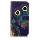 Oil Embossed Coloured Drawing Pattern Horizontal Flip PU Leather Case with Holder & Card Slots & Wallet & Photo Frame For LG Stylo 5(Blue Owl) - 1