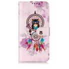 Oil Embossed Coloured Drawing Pattern Horizontal Flip PU Leather Case with Holder & Card Slots & Wallet & Photo Frame For OnePlus 7(Owl Wind Chimes) - 1