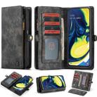 CaseMe-008 Detachable Multifunctional Horizontal Flip Leather Case with Card Slot & Holder & Zipper Wallet & Photo Frame for Galaxy A80 / A90(Black) - 1