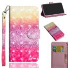 3D Painting Pattern Coloured Drawing Horizontal Flip TPU + PU Leather Case with Holder & Card Slots & Wallet for LG Q60 / K50(Gradient Color) - 1