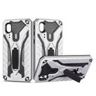Shockproof TPU + PC Protective Case with Holder For Galaxy A2 Core(Silver) - 1