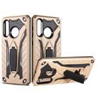 Shockproof TPU + PC Protective Case with Holder For Galaxy A60(Gold) - 1