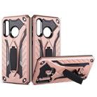Shockproof TPU + PC Protective Case with Holder For Galaxy A60(Rose Gold) - 1
