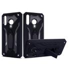 Shockproof TPU + PC Protective Case with Holder For Galaxy M30(Black) - 1