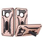 Shockproof TPU + PC Protective Case with Holder For Galaxy A20e(Rose Gold) - 1