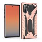 Shockproof TPU + PC Protective Case with Holder For Galaxy Note 10(Rose Gold) - 1