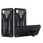 Shockproof TPU + PC Protective Case with Holder For Vivo Y91(Black) - 1