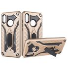 Shockproof TPU + PC Protective Case with Holder For Huawei P Smart (2019)(Gold) - 1