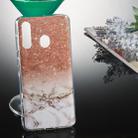 Coloured Drawing Pattern IMD Workmanship Soft TPU Protective Case For Galaxy A60(Rose Gold White Marble) - 1